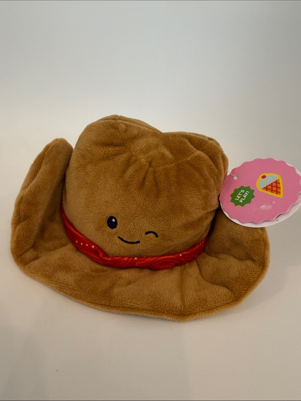 Target Brown Plush Cowboy Hat with Red Band - Kids Stuffed Toy